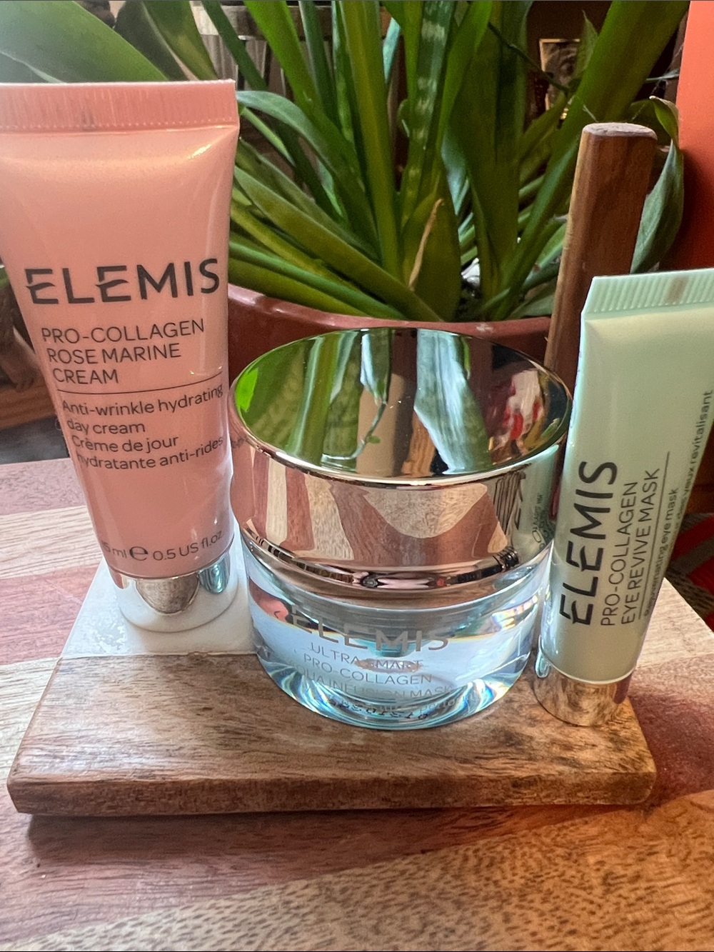 NEW Elemis skin care Pro collagen infusion mask, eye revive, rose marine cream